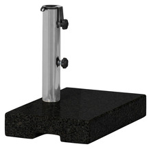 Parasolfod halvrund B45 x D28 x H8/30 cm sort